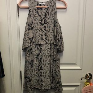 Parker Chelsea Python Print Silk Dress SZ M